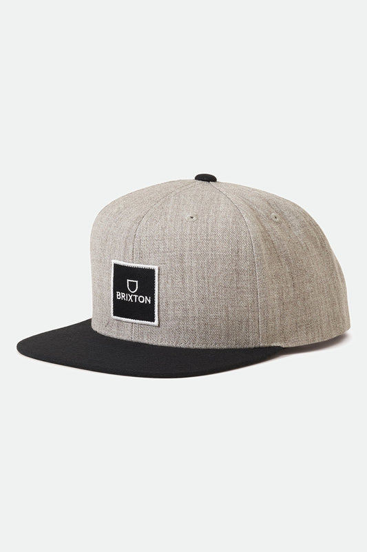 Alpha Square Netplus MP Snapback - Heather Grey/Black